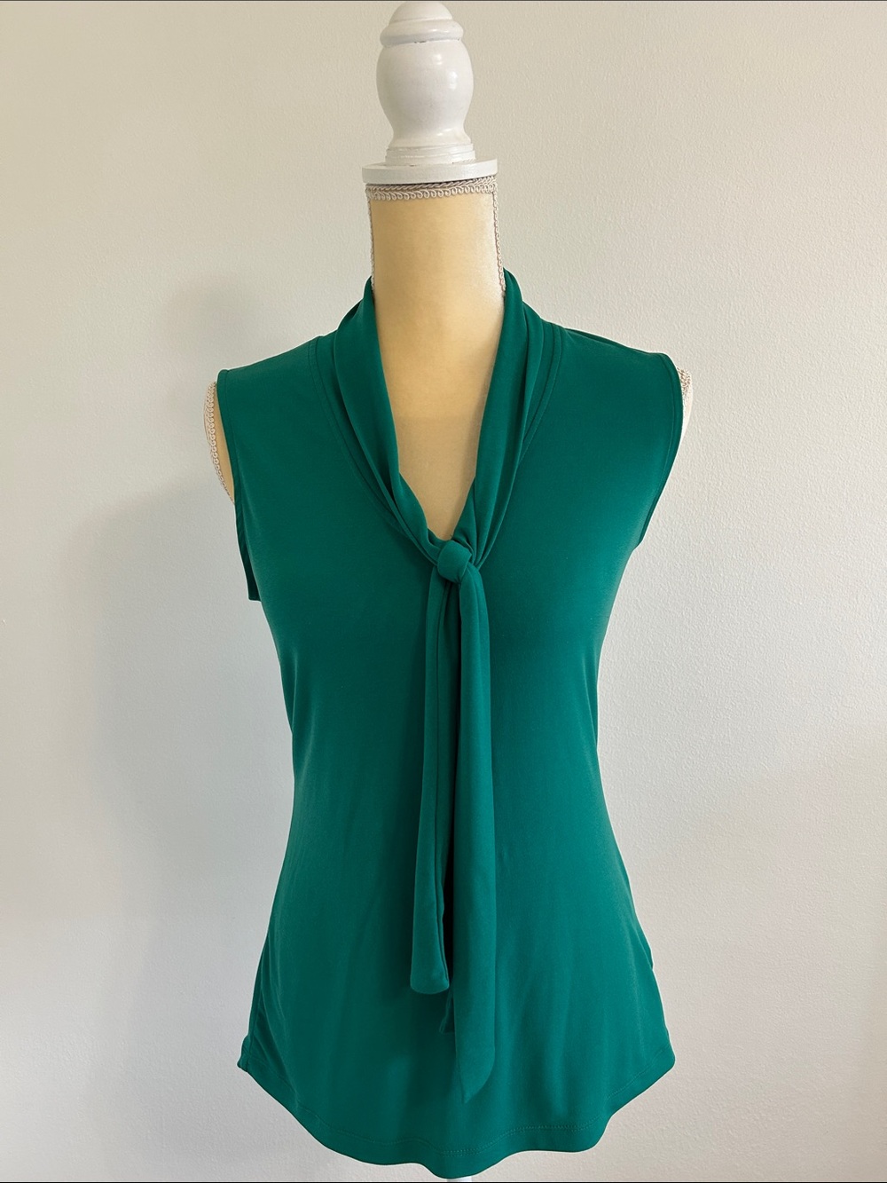 Sleeveless Tie-Neck Top in Teal